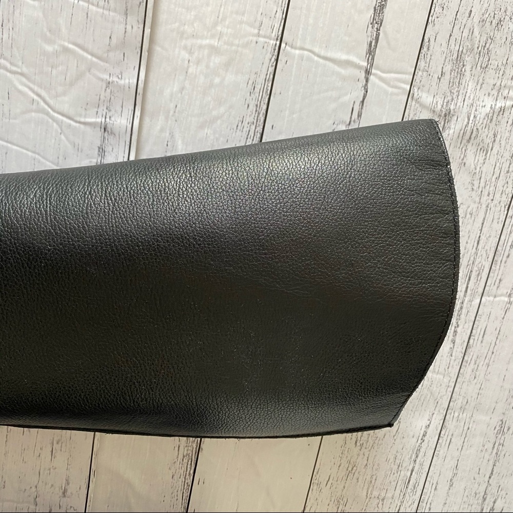 Diane Von Furstenberg | Black Leather Tall Boots - Picture 3 of 10